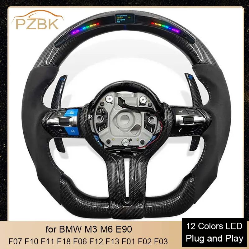 

LED Carbon Car Steering Wheel for BMW F10 F11 F30 F31 F34 F32 F33 F36 F20 F21 F22 F23 M3 M4 M6 M8 E89 E84 E92 E90 E81 E87 E60