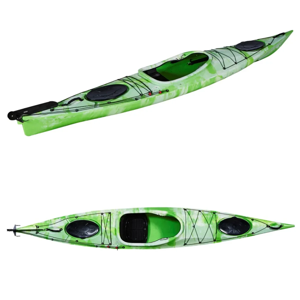 13.78FT 4.2m 1 Paddler Large Professional UV Protected Solo Sea Ocean Lake Canoe Boat Fishing Kayak Ship To The Port