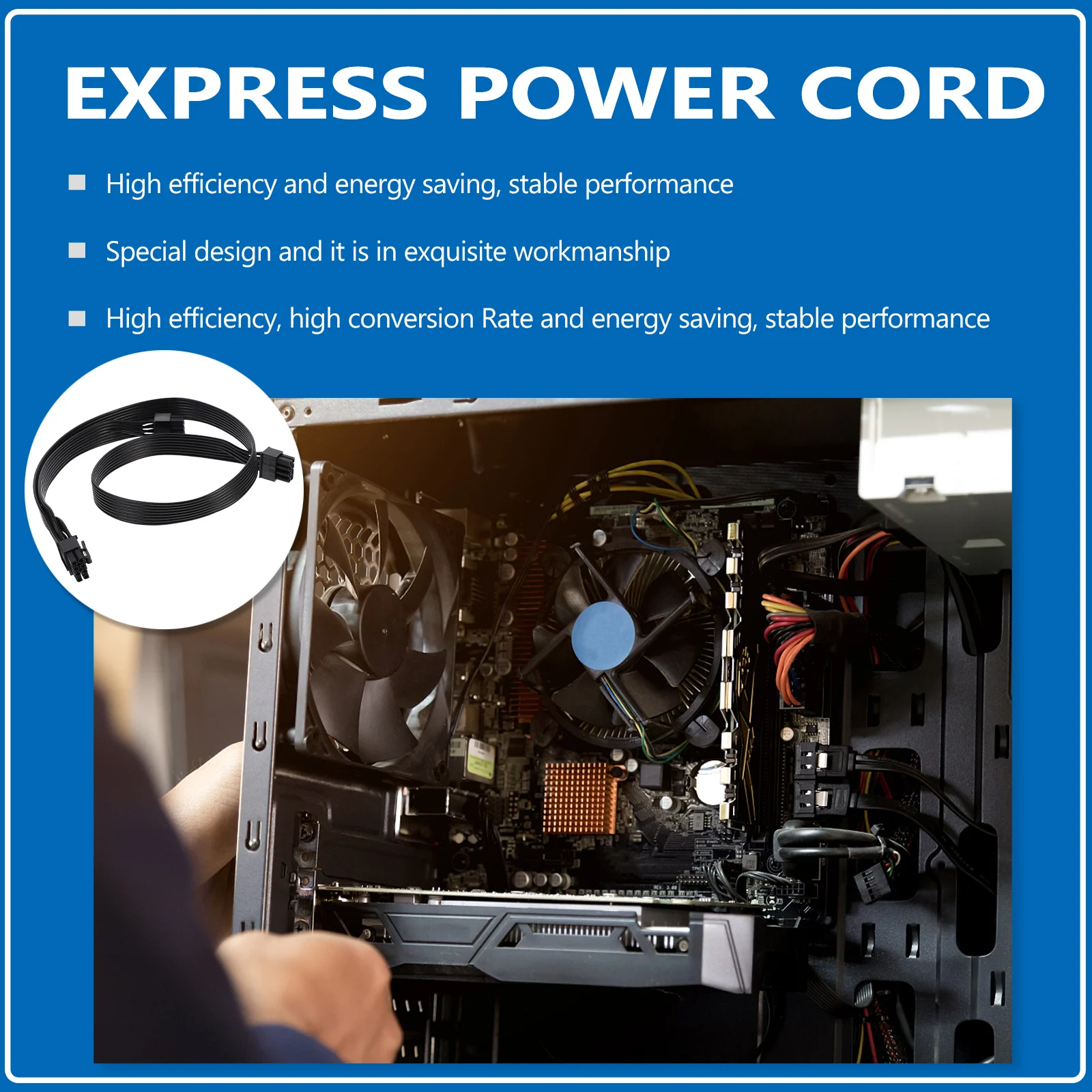 

Graphics Card Extension Cable Gpu Dual Fan Adapter Power Supply Splitter Cables