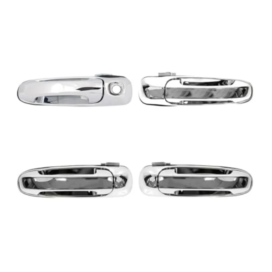 Exterior car door handle for front/rear left/right positions, chrome-plated metal, universal fit for Dakota 2005-2011, Durango