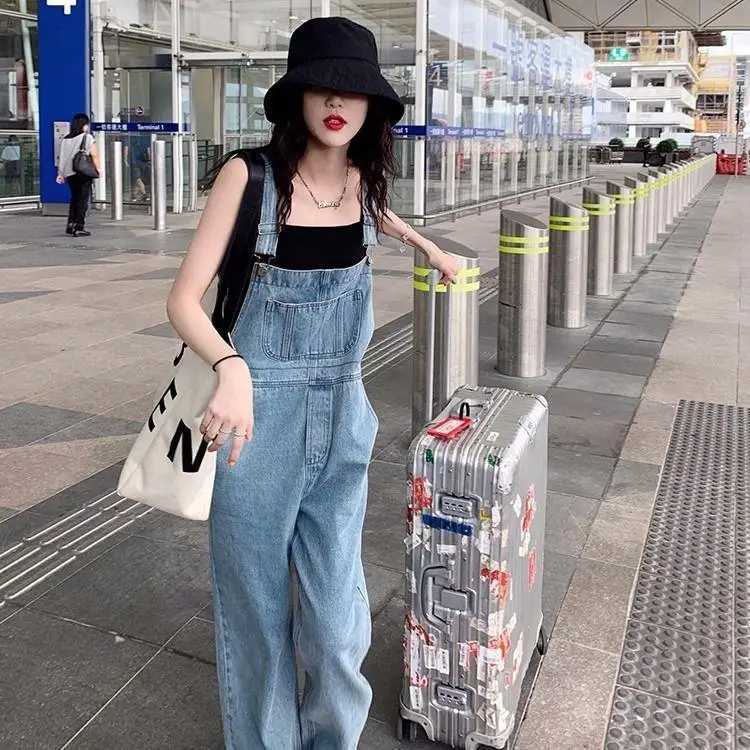 

Catsuit Jumpsuits Step Zipper Preppy Chic Summer College Comfy Drape Garment Vertical Mori Orangepink Artistic Wash Woman'S