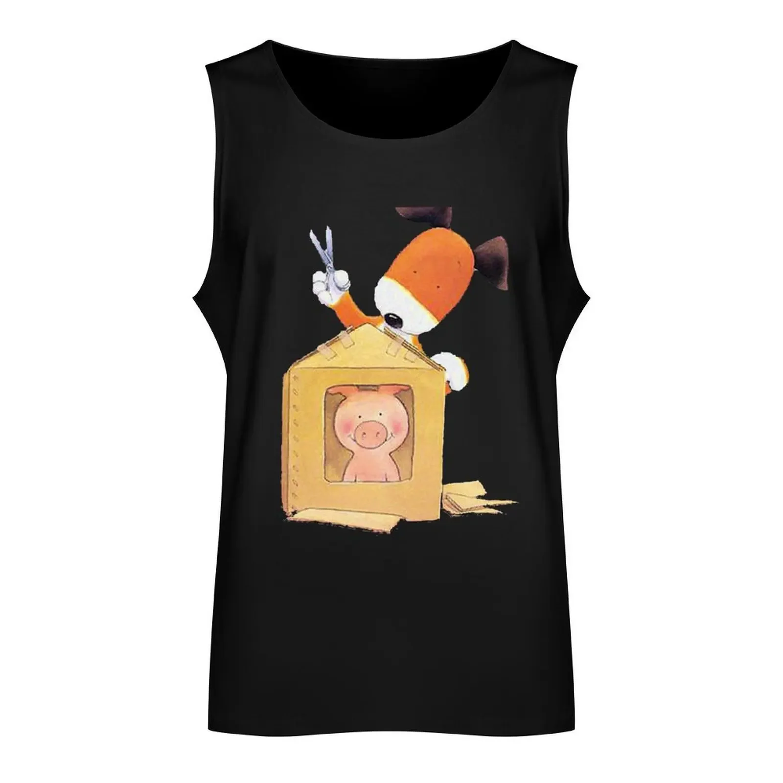 Kipper the dog and pig Tank Top Men's clothes luxury style Men's t-shirt male top sleeveless Men's t-shirts