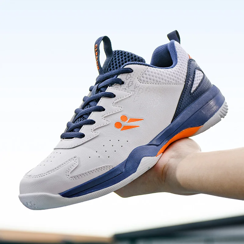 Anti-Slip Badminton Shoes for Men and Women Leather Sneakers Table Tennis Shoes Volleyball Sports Athletic Trainers