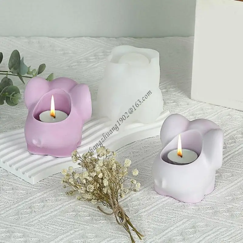 Q6RB Multipose silicone Moule d'éléphant Moules ciment Moules bougies résine Moules