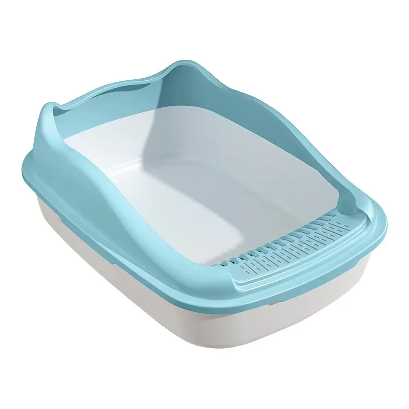 

Pet Product Extra-large Semi-enclosed Litter Box Open Spatter-proof Cat Toilet Extra-large Litter Box