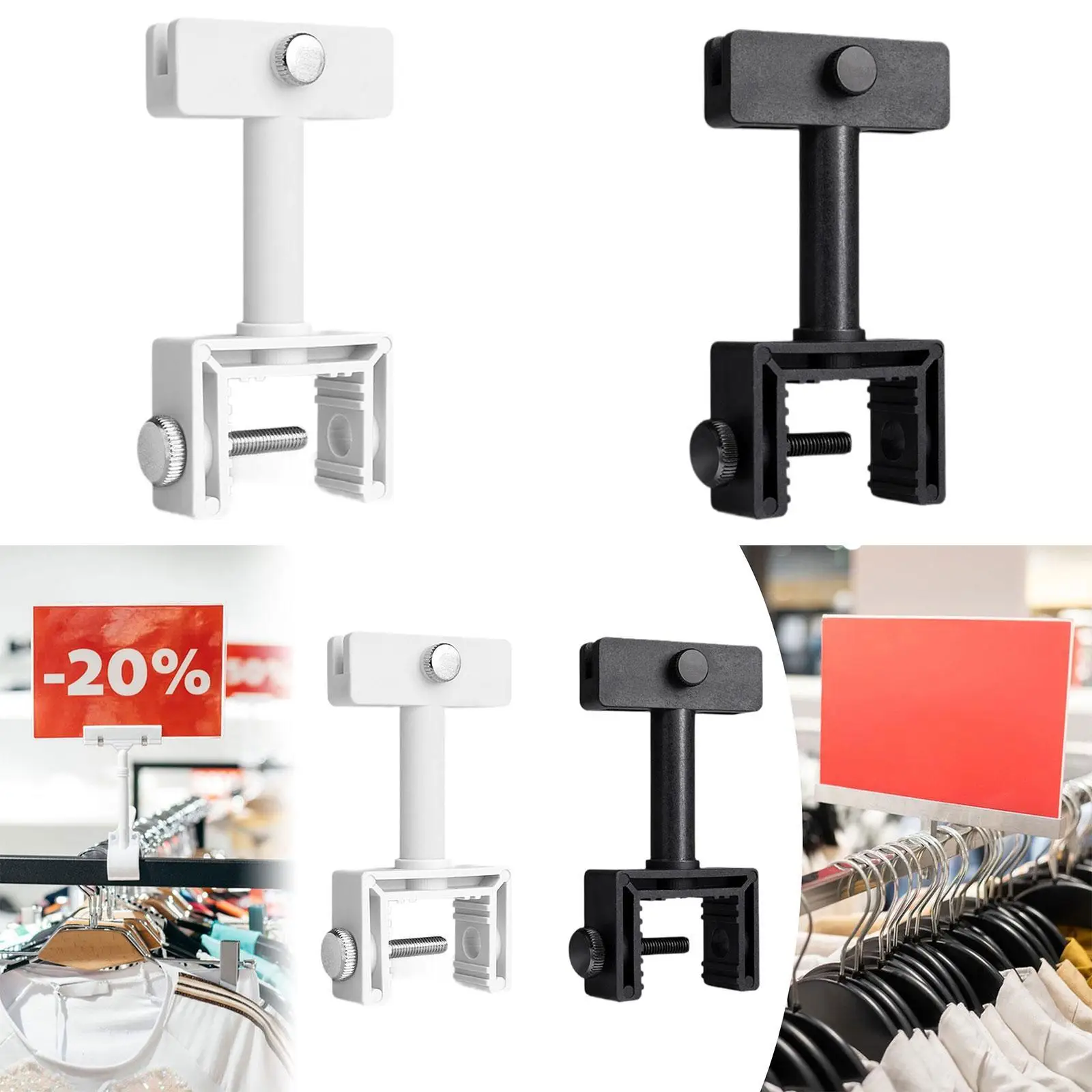 

Sign Holder Clamp Easy to Install Sign Display Clip for Sale Business Store