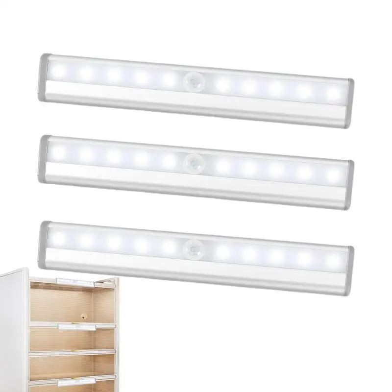 Motion Sensor Wireless LED Light LED Bar Magnetic Under Cabinet Light Battery Operated Motion Sensor Night Light For Bathrooms