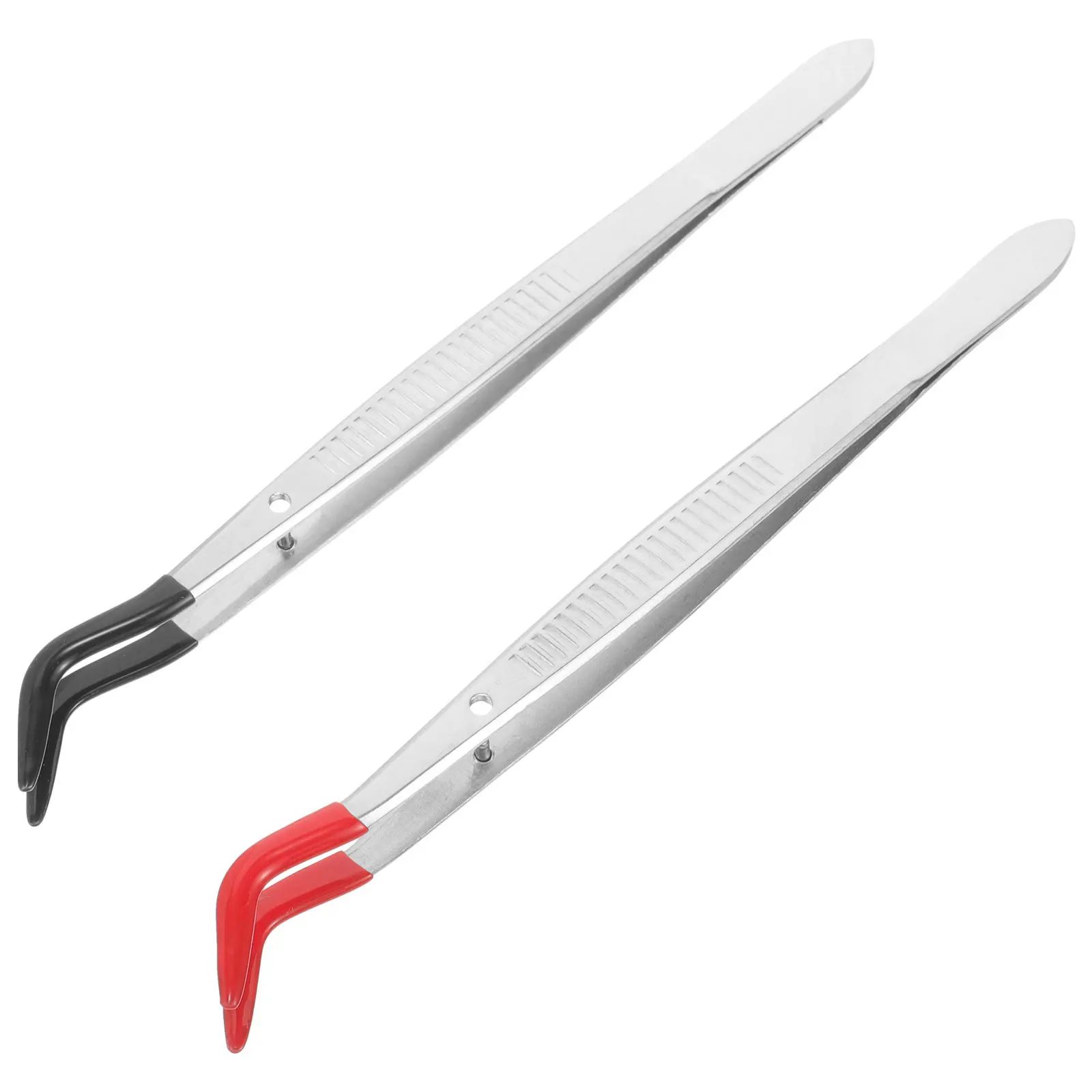 2 個スタンプピンセットステンレス鋼軽量非磁性クラフトツールまつげアプリケーターつけまつげピンセット精密