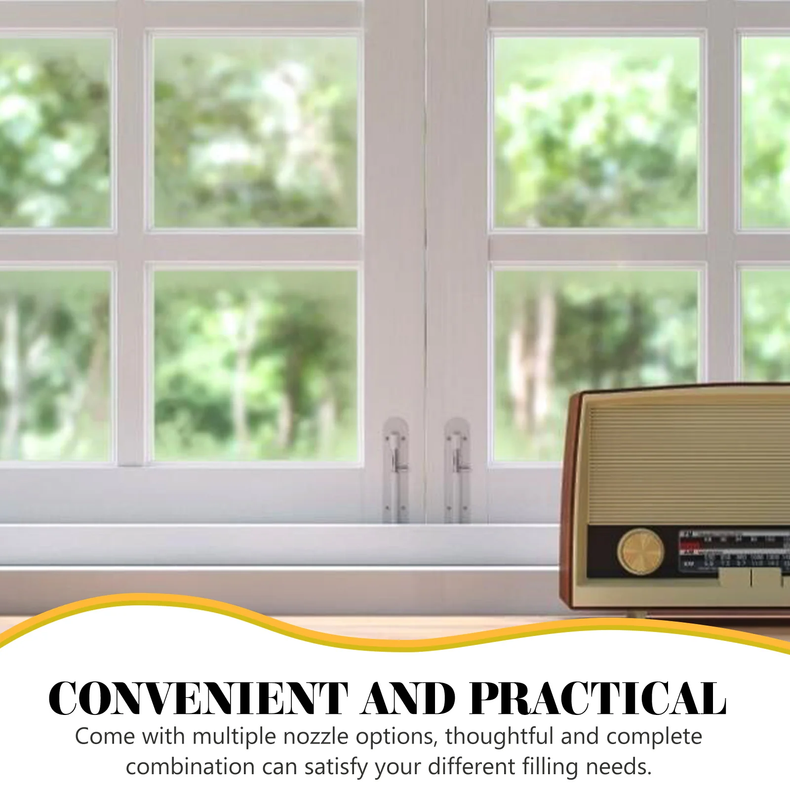 

28Pcs Caulking Tool Kit Stainless Steel ABS Sealant Finisher Set for Window Door Silicone Caulk Application with Multiple Tips