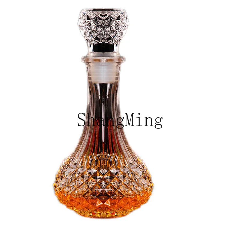 

CL glass wine bottle with lid storage bottle sealed sparkling wine bottle bar household wine