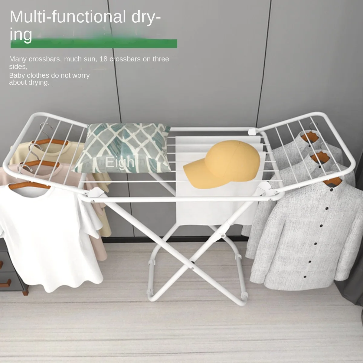 x-type floor drying rack, balcony folding clothes rack, indoor and outdoor free installation sun quilt storage racks