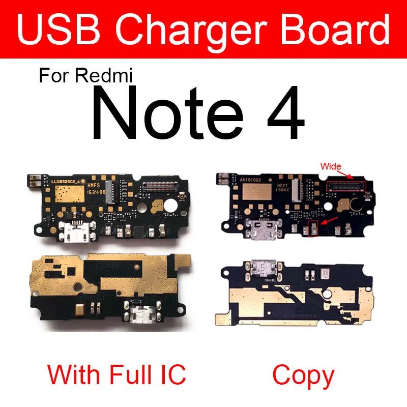 Usb Charging Port Board For Xiaomi Redmi 4 4A 4X 4Pro For Redmi Note 4 4X Pro Usb Plug Flex Ribbon Cable Repair Parts