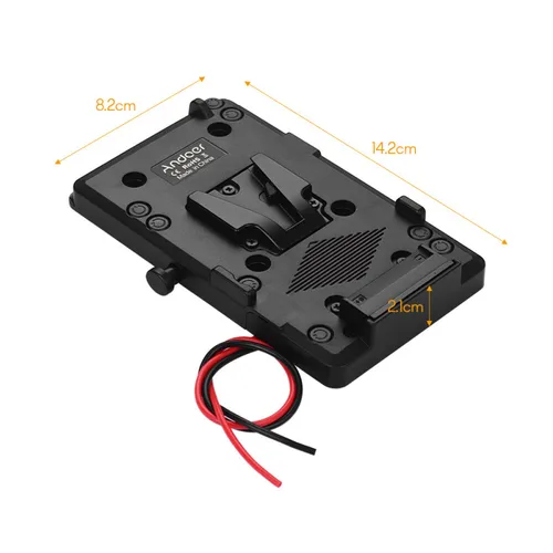 Imagen 2 del producto Andoer Adaptador de placa trasera con salida D-tap para Sony V-Mount V-Lock Batería externa para cámara DSLR Videocámara Luz