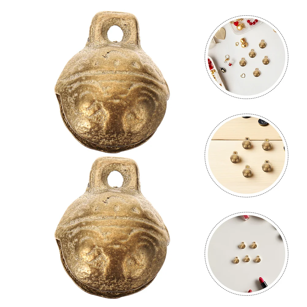 

40Pcs Rustic Charm Copper Bells Tiger Head Design Ideal for Jewelry Making DIY Crafts Home Decor Festive Occasions Accessories