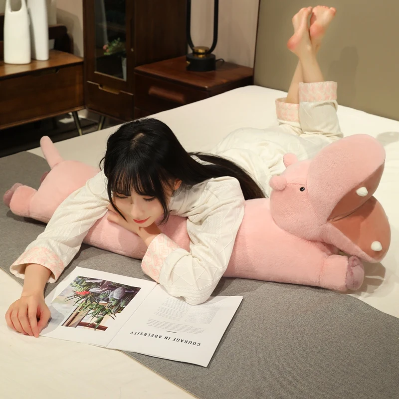 100 センチメートルピンクカバソフトぬいぐるみかわいい動物クッション寝室ソファ抱き枕誕生日プレゼント女の子のための