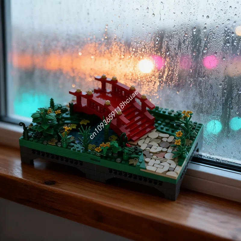 

1159pcs MOC Diorama An Asian Bridge A Pond Modulared Model Building Blocks Assemble Toy DIY Idea Christmas Gifts Education Kids