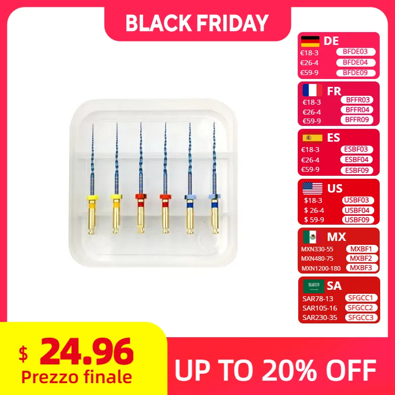 

Стоматологические Pro Next конус синяя Тепловая активация X1 X2 X3 NITI файлы Endo 6 шт./коробка двигатель роторные файлы универсальные эндодонтические файлы