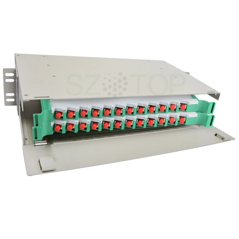 Fiber Optic Distribution Frame, 24 Core, SC, LC, FC, OM1/2/3/4, ODF Chassis, Loaded Rack, FTTH Fiber Patch Panel, Pigtail DIY 