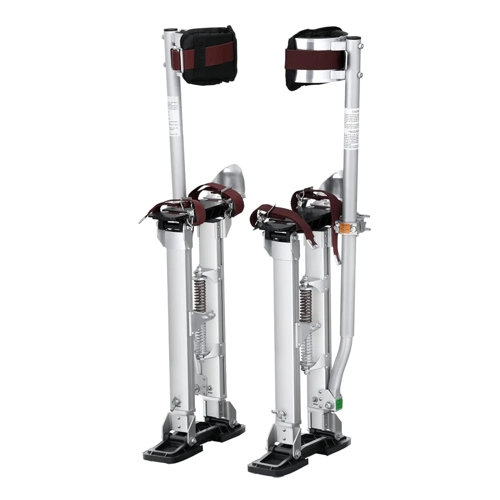 

Durable Aluminum Drywall Stilts Height Adjustable 48 To 64 Inch Lifts Tool For Sheetrock Painting Plastering Or Cleaning