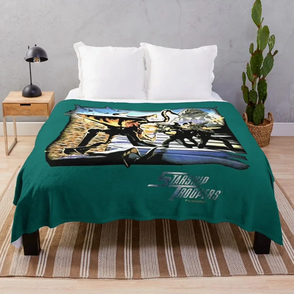 1997 STARSHIP TROOPERS Vintage Casper Van Dien Throw Blanket Moving manga Beautifuls Blankets