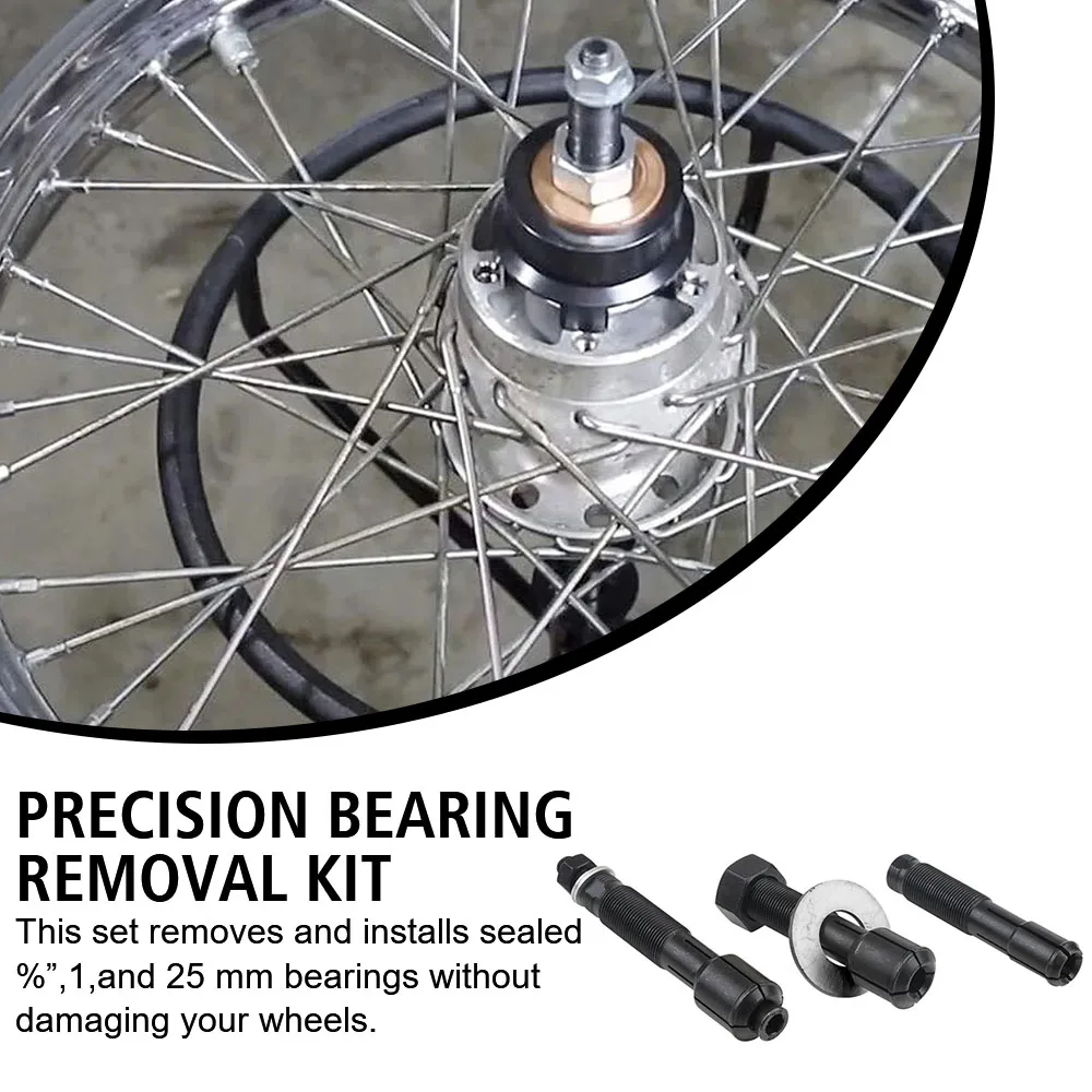 

Wheel Bearing Remover &Installer Puller Tool Kit Motorcycle 0.75" 1" 25mm Bearings Durable For Harley Davidson 2000+ VT102 18Pc