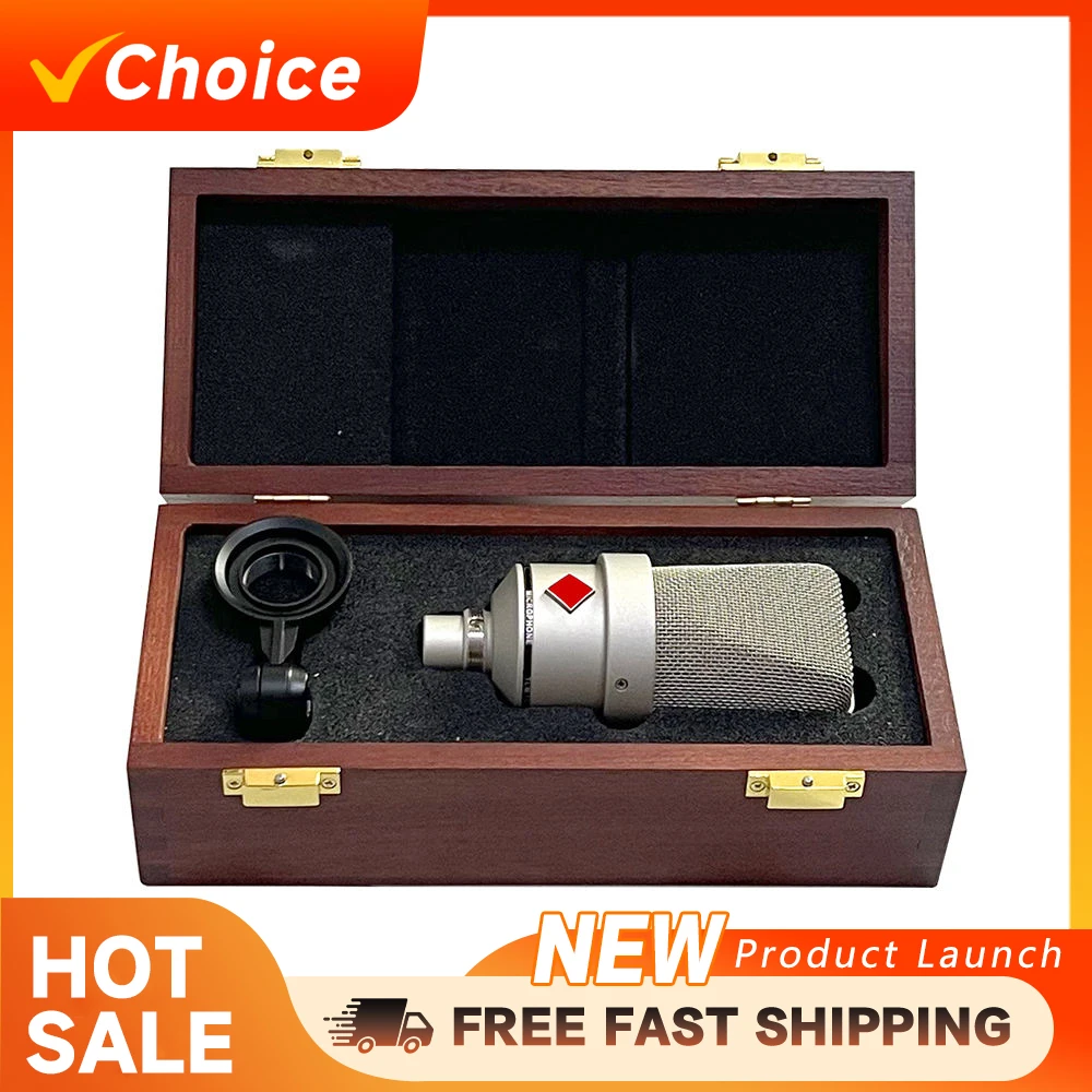 Micrófono de Condensador de Diafragma Grande 103, Equipo de Grabación Profesional de Estudio para Voz e Instrumentos, Alta Calidad