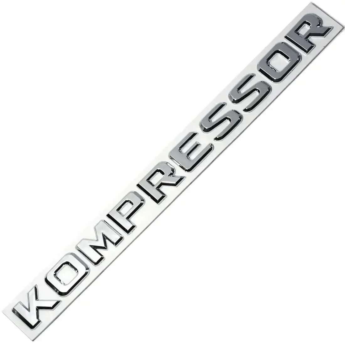 Emblema Adesivo 3D Cromado ABS Letras Kompressor para Porta-Malas Traseiro Mercedes CLK SLK SL CLS ML GL A B C E S Class