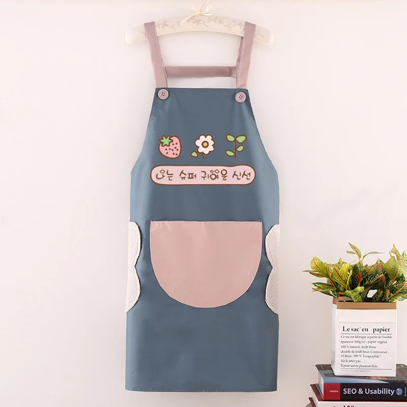 Women\'s Apron Waterproof Household PVC Oil-proof Aprons For Chef Cooking Baking Home Cleaning Restaurant Kitchen Accessories