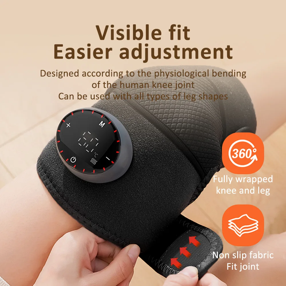 

Joint Pain Relief Rechargeable Heating Knee Massager, Warm Compression And Vibration For Neck Shoulder Knee