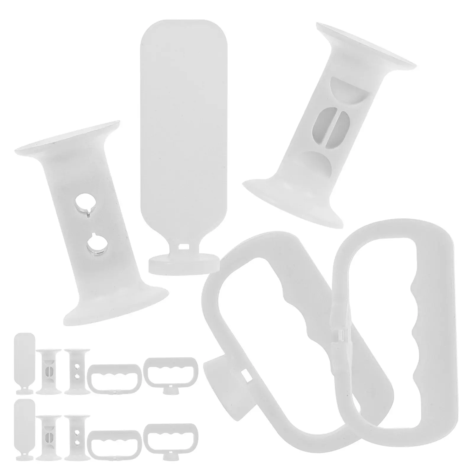 

25 шт. помпонов для чирлидинга с пластиковыми ручками, разных размеров, белые, с металлической фольгированной лентой, для спортивных мероприятий, выступлений, праздников