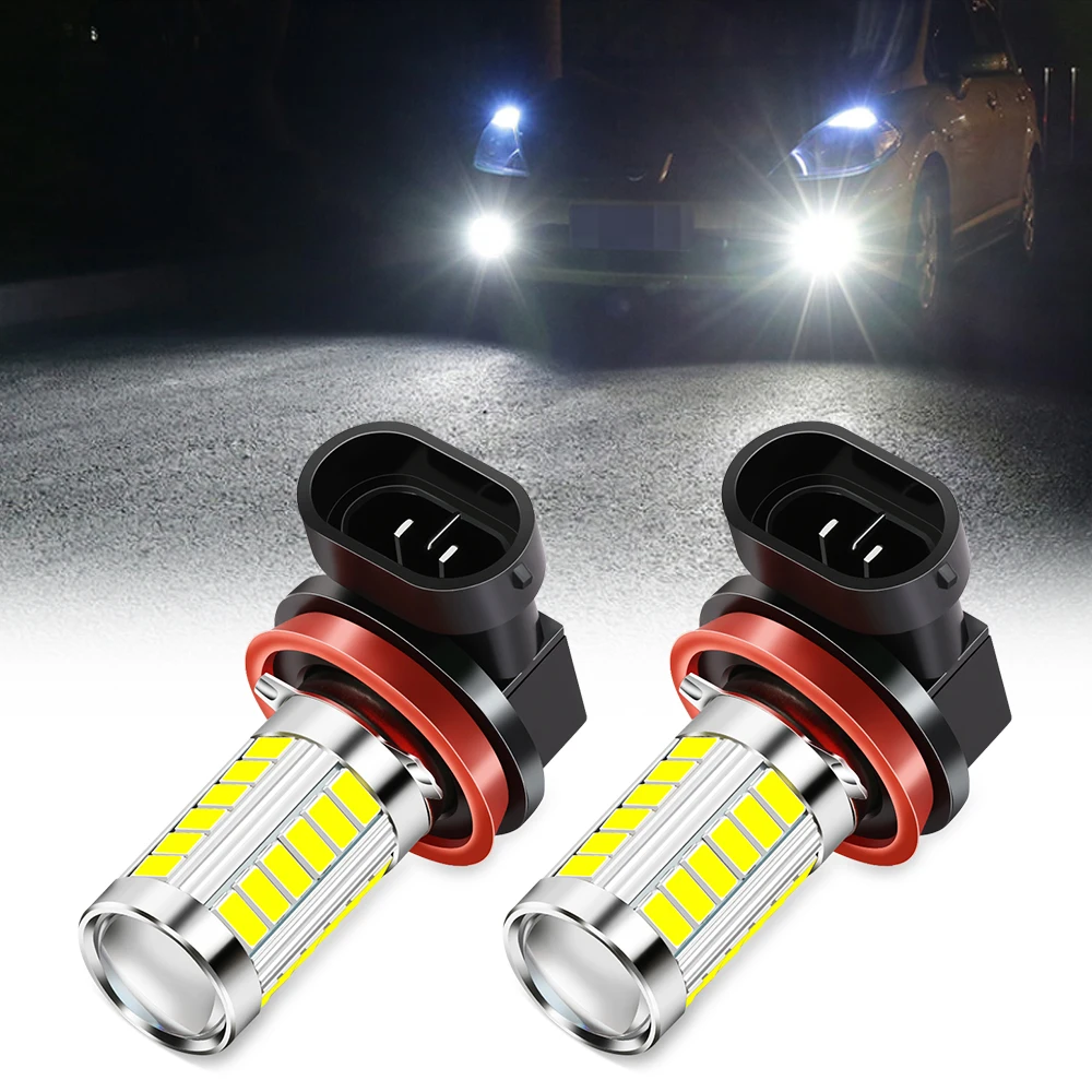 2pcs H8 H11 Led Bulbs Fog Lights Bulb Car Fog lamp for Mitsubishi GT-PHEV XR-PHEV Delica Xpander L200 Mirage Samurai EX FORTIS A