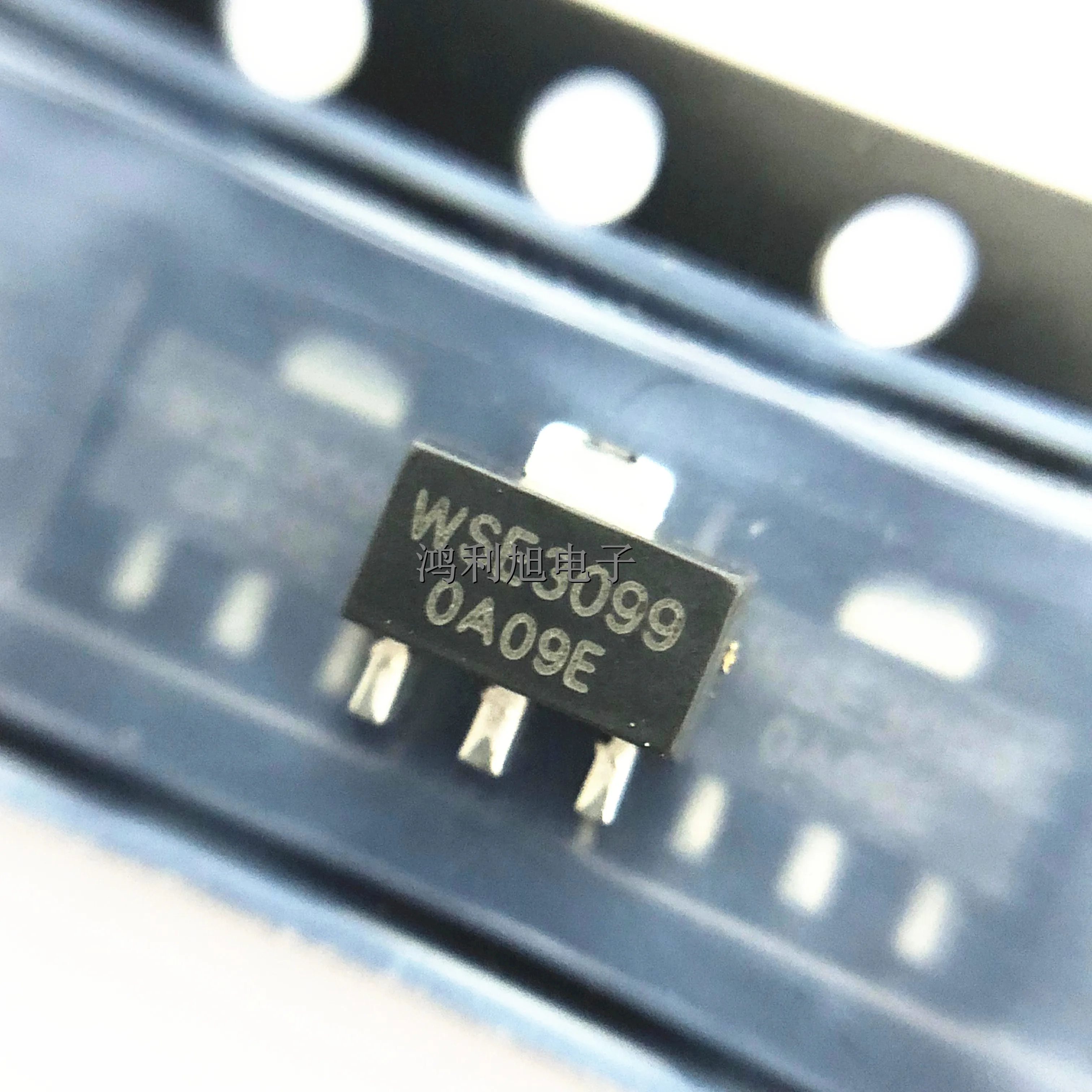 MOSFET do P-canal, resistência da condução, WSE3099, WSE3099GCTR SOT-89-3, 30V,5A, 1.8W, 2V, @ 250mA, 65mΩ @ 10V,5A, 5A, lote 10pcs