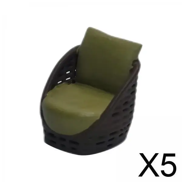 

1 64 Miniature Desk Sofa Resin Furniture Model Table Chair Couch Set for Miniature Scene and Sand Table Display