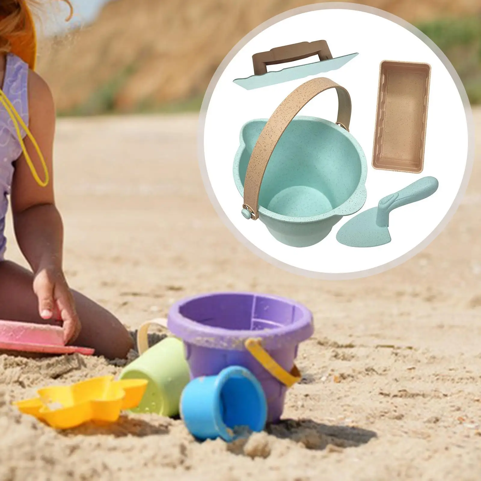 ألعاب رمل للأطفال، ألعاب شاطئ للأطفال، مجموعة دلو شاطئ هدية عيد ميلاد لطيفة للحفلات والأنشطة الصيفية والحديقة والسفر في الهواء الطلق