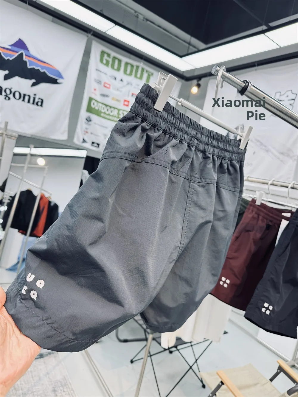 Reflective Outdoor 6-Inch Shorts Unisex Quick Dry Waterproof Wear-Resistant Tear-Resistant Plaid Texture Nylon Outdoor Leisur...