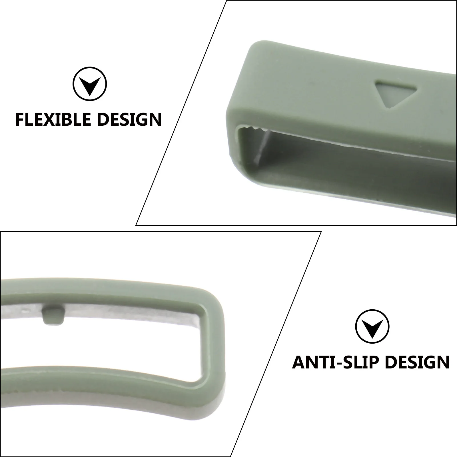 6Pcs Watch Strap Fastener Silicone Keeper Rings Durable Secure Lock for Wristband Loop Silicone Retainer Watch Band Fastener