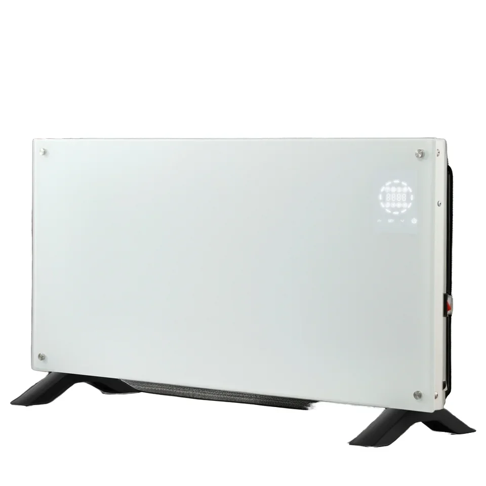 

Портативный конвекторный обогреватель мощностью 1500 Вт с энергосберегающей функцией, алюминиевый нагревательный элемент, стеклянная панель, вилка стандарта Великобритании и США для отелей