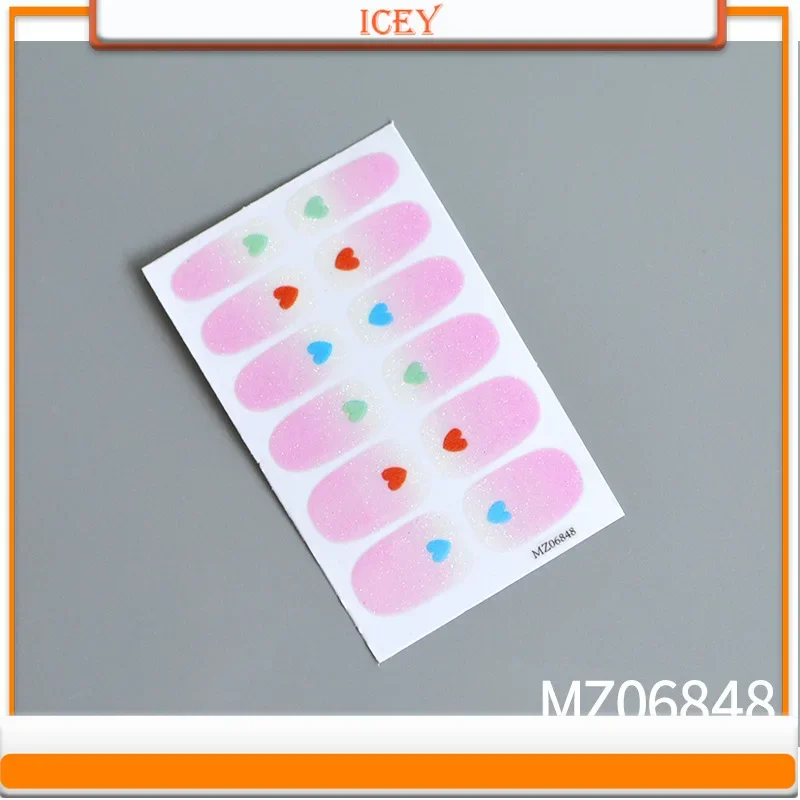 Icey Beauty 1Set Nagelstickers Bloem Smiley Gezicht Liefde Nagelstickers Star Moon Nail Accessoires