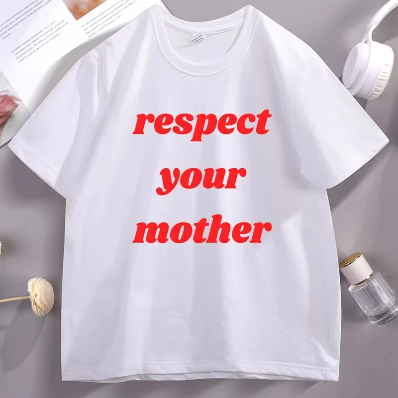 Respect Your Mother T Shirt Mother Earth Tee Earth Day T-Shirt Casual Summer Printed Tshirt Cotton Short Sleeve Women Clothes