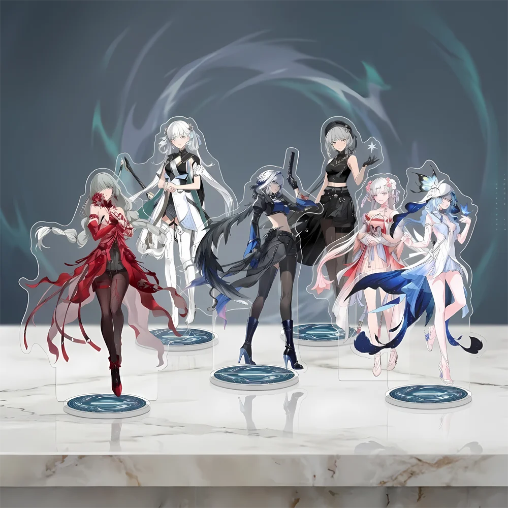 Wuthering Waves Game Acrylic Stand Keychain 15CM Jinsi Follo Cabellina Danjin Brandt Chun Desktop Ornament Fan Merchandise