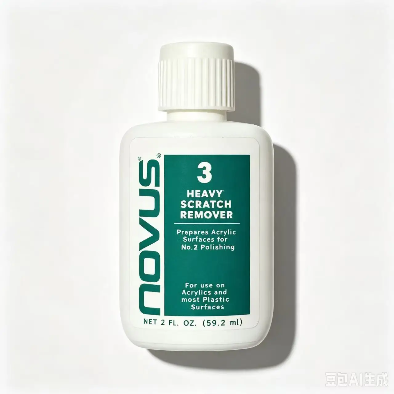 NOVUS 3 Plastic Polish Heavy Scratch Remover 59.2ml Deep Scratch Repair For Acrylic Plastic Surfaces Pre-polish Before Novus No.