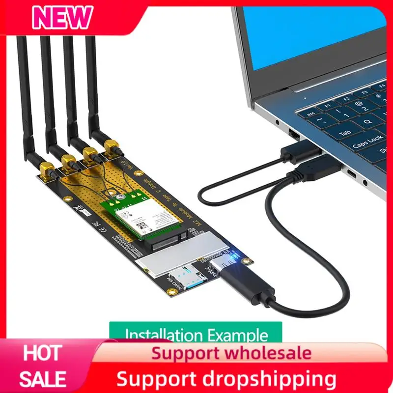 Superior M.2(M.2) 3G/4G/5G Module To Type C /USB 3.0 Adapter With NANO SIM Card Slot For RM500Q/RM500U /GM800/ SIM8200 Module