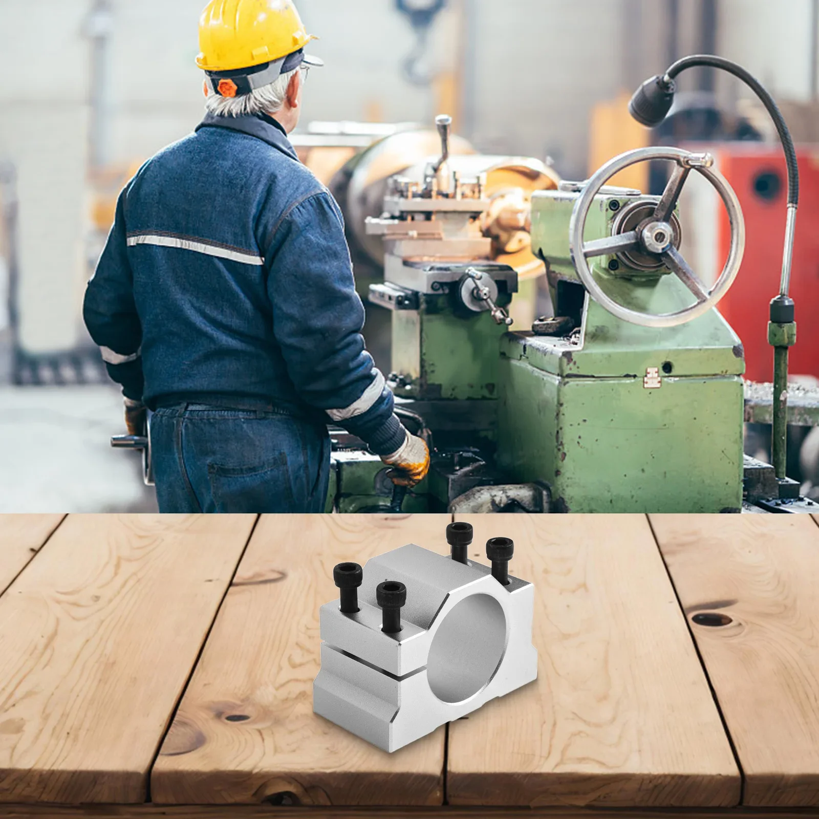 

Aluminum Spindle Motor Bracket Abrasive Tool Aluminum Fixing Base CNC Motor Clamp Exterior Sandblasting Treatment
