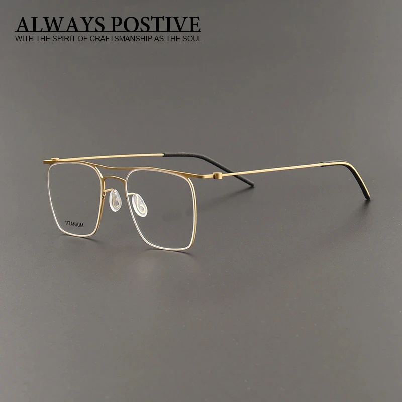 Exquisite High Quality Fashion Design Double Bridge Alloy Prescription Glasses Frame Men Women Myopia Optical Vintage Eyewear