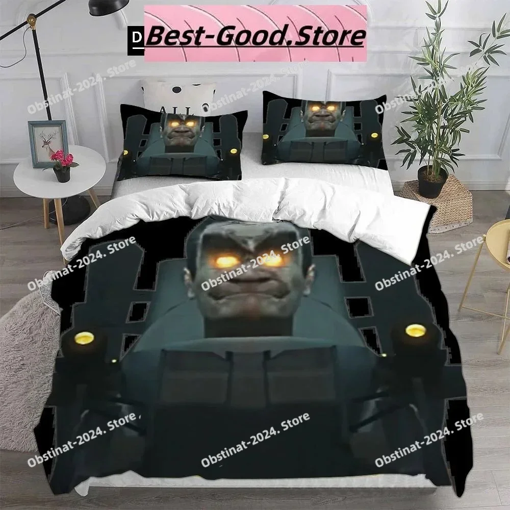 3D Fashion Game Skibidi Toilet Arale Bedding Set Duvet Cover Full Queen King Size Pillowcase Bed Printed Aldult Kid Single Twin