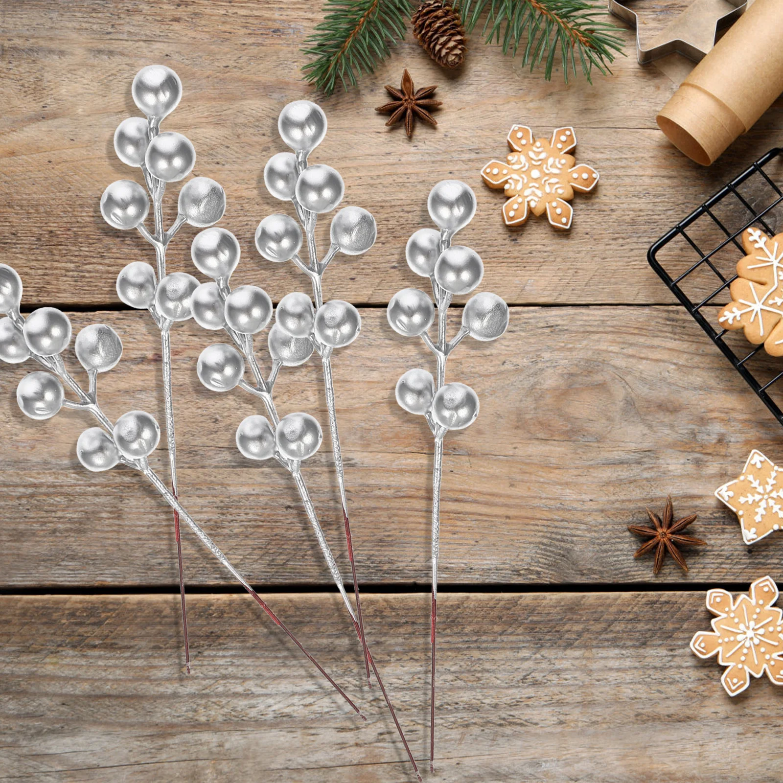 

artificial plants Christmas berry picks Christmas decorations artificial berry stems fake berry branches for Xmas