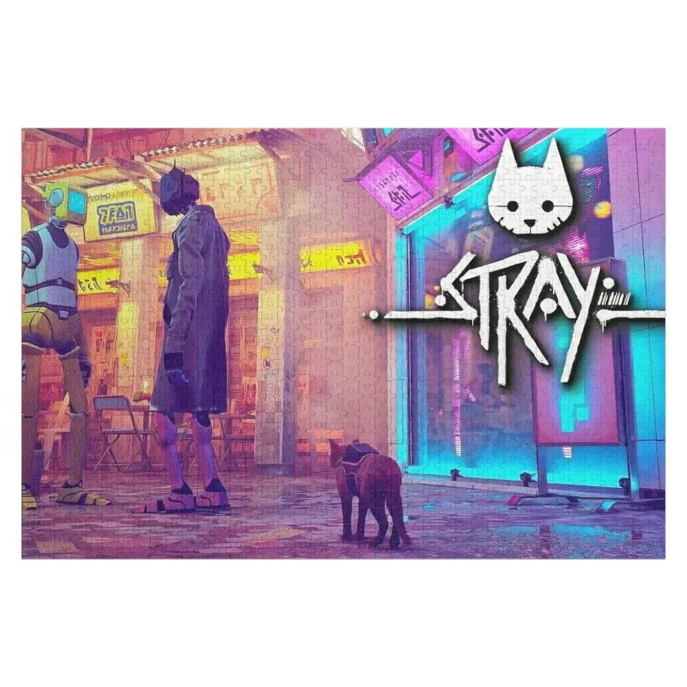 Stray Cat Video Game Jigsaw Puzzle para crianças, objeto personalizado do bebê