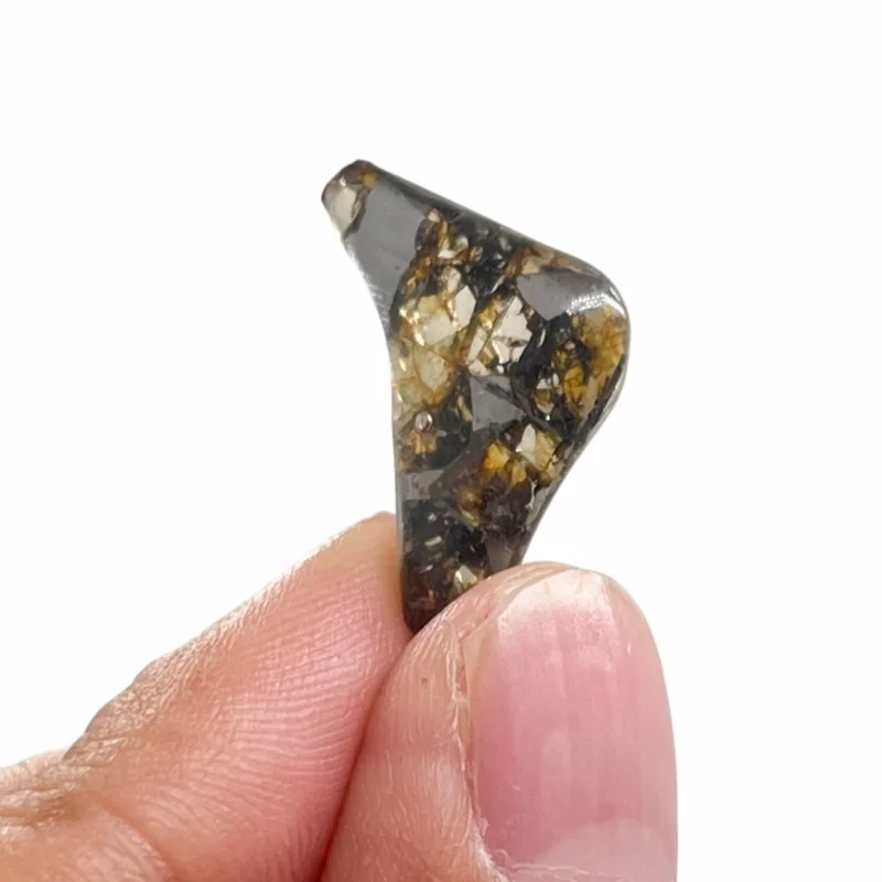 Seymchan Pallasite Meteorite Polished Freeform Specimen Natural Olivine Iron Meteorite Astronomy Collection -QC934