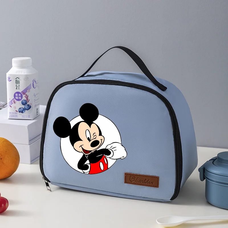 Mickey Minnie Warmer Bags Disney Girls Lunch Pack Portable Children Meal Kits Trip Outdoor Picnic Large Picnic Dinner Food Bag