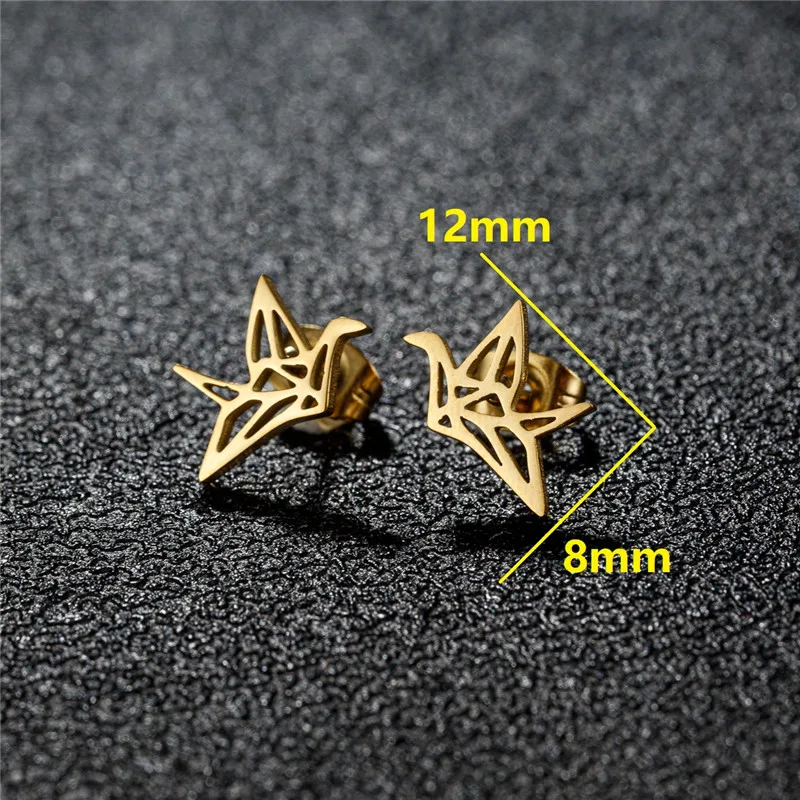 Bohemia Tropical Plant Coconut Palm Ear Studs for Women Punk Unicorn Scissors Triangle Ear Cartilage Earrings Silver Color 2024